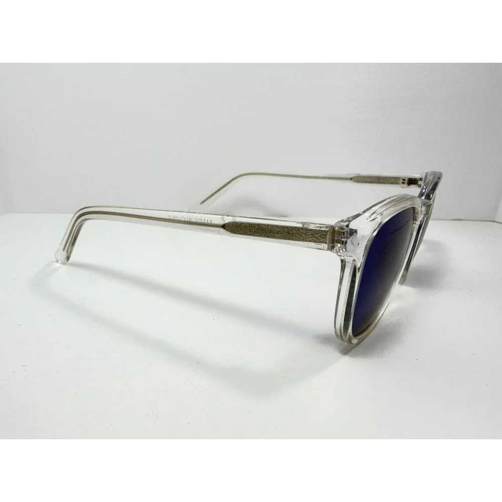 Madewell Sunglasses Women's Clear Frame Blue Lenses UV Protection Square Style